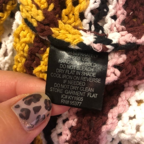 Anthropologie Sanctuary Crochet Sleeveless Striped Top, size XS - Picture 9 of 11